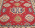 10 Ft Red Kuba Afghan Hand Knotted Wool Runner Rug